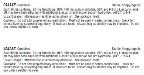 Famotidine Injection Package Insert Prescribing Info