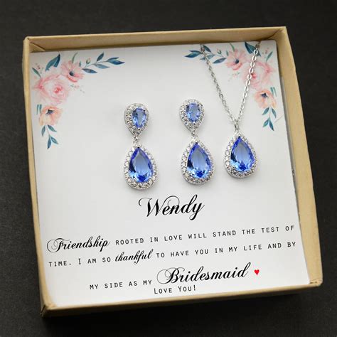 Royal Blue Bridal Jewelry Set Bridal Earrings Bridal Jewelry