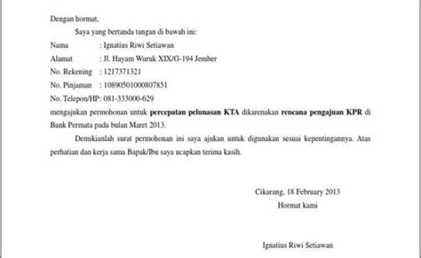 Contoh Surat Pemberitahuan Perubahan Nomor Rekening Perusahaan Dunia Otosection