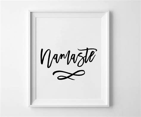 Namaste Wall Art Namaste Printable Poster Entryway Wall Modern Wall