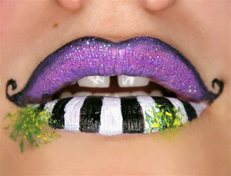 Beetlejuice Bitelchús Makeup Lips Art Labios Maquillaje Beetlejuice Makeup Halloween Lip