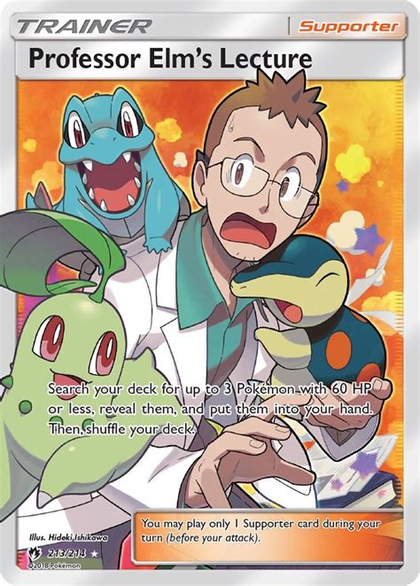 Professor Elm S Lecture Full Art Sm Lost Thunder Pokemon