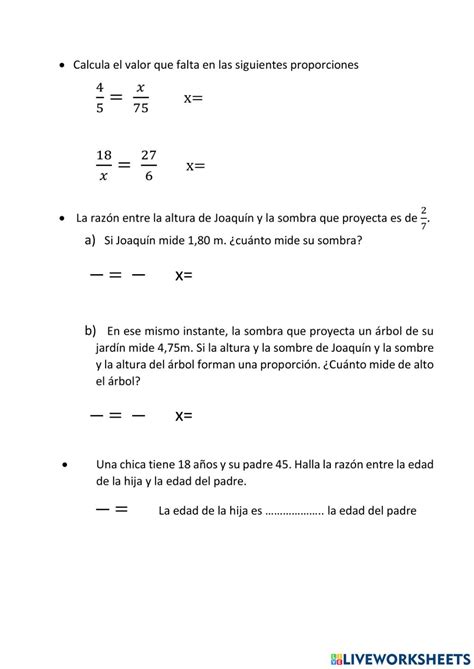 Proporcionalidad Online Exercise For 2 ESO