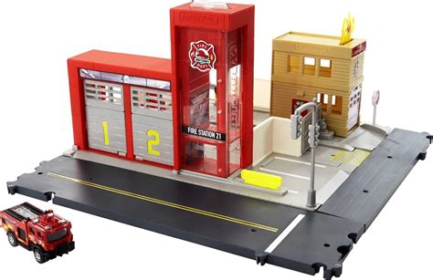 Mattel Matchbox Fire Station Rescue Playset Amazon De Spielzeug