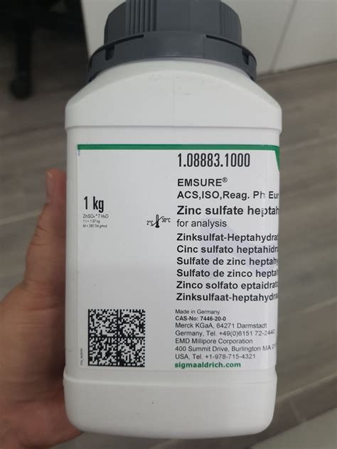 Zinc Sulfate Heptahydrate 1Kg Merck