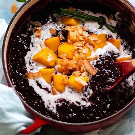 Thai Black Sticky Rice Pudding Recipetin Eats