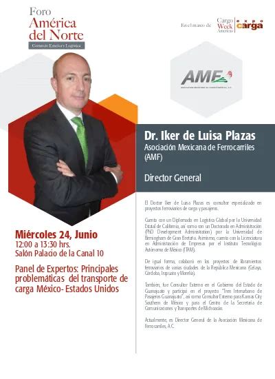 Dr Iker De Luisa Plazas Asociaci N Mexicana De Ferrocarriles Amf