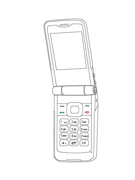 Coloriage Joli Téléphone à Clapet télécharger et imprimer gratuit sur