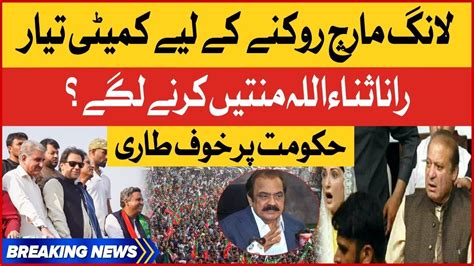 Govt Forms Committee To Stop Long March Rana Sanaullah In Fear