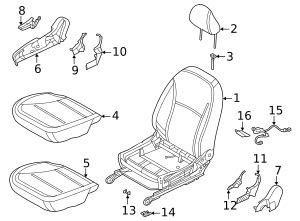 2020 2021 Nissan Versa Seat Assembly 87601 5EF0B Nissan Parts Plus