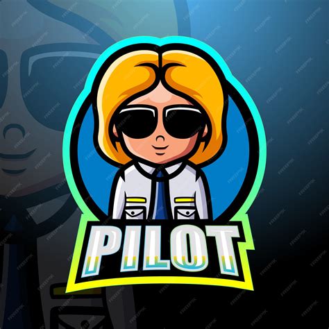 Premium Vector Pilot Mascot Esport Logo Design