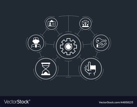 Workflow Optimization Concept Design Template Vector Image