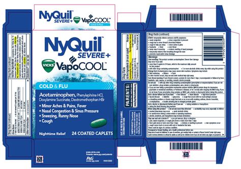 Ndc 37000 523 Nyquil Severe Plus Vicks Vapocool Cold And Flu Tablet