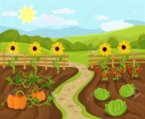 Vector garden flat cartoon illustration , #ad, #garden, #Vector, #flat ...