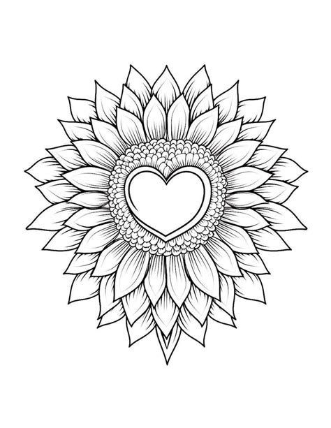 Heartfelt Hues Heart Coloring Pages Etsy