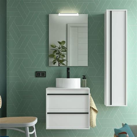 Mueble de Baño ATTILA 60 2C con lavabo sobre encimera