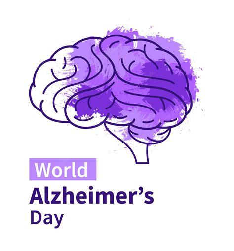 Ilustración Vectorial Del Día Mundial Del Alzheimer Vector Premium