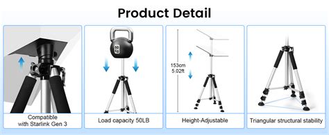 Amazon Starlink Gen 3 Tripod Stand Adjustable Heavy Duty Stand