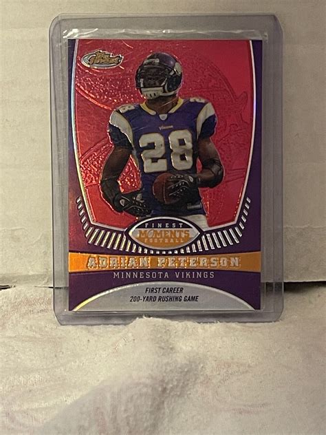 Topps Finest Adrian Peterson Finest Moments Refractor Ap