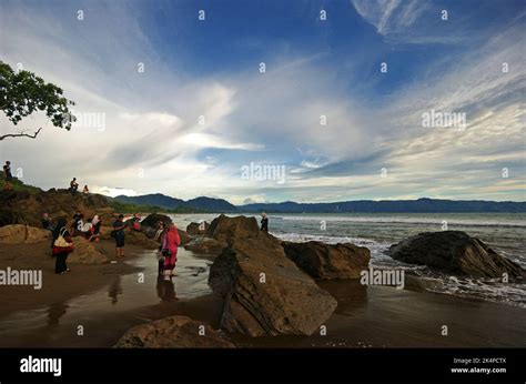 Pantai Pelabuhan Ratu Beach Sukabumi West Java Indonesia Stock Photo