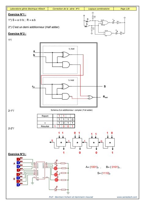 Solution S Rie D Exercices N Tech Logique Combinatoire