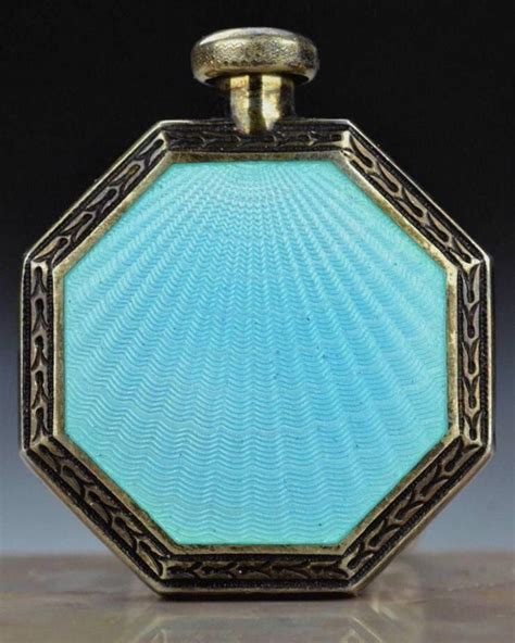 Rare Vintage Art Deco 1920s F B Foster Bailey Sterling Enamel Perfume Bottle Fragrance Bottles