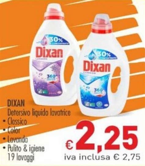 Offerta Dixan Detersivo Liquido Lavatrice Classico Color Lavanda Pulito