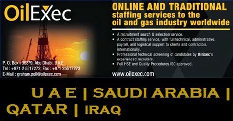 Oilexec Leading Recruitment Oil Gas Company Job Vacancies U A E