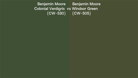 Benjamin Moore Colonial Verdigris Cw Vs Windsor Green Cw