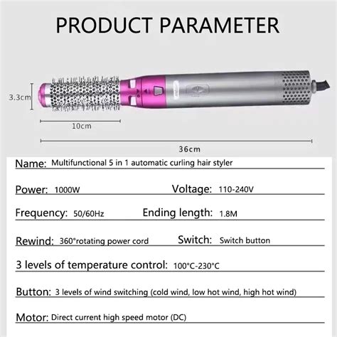 Hot Air Hair Dryer In Hair Straightening And Curler Blow Dryer Brush Hair Styling Tools