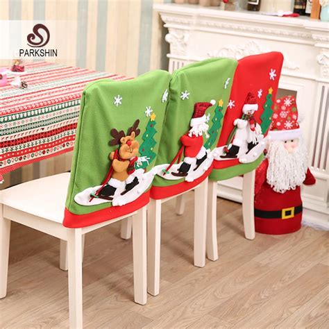 Parkshin Navidad Fundas Para Sillas Silla De Comedor Precioso Mu Eco De