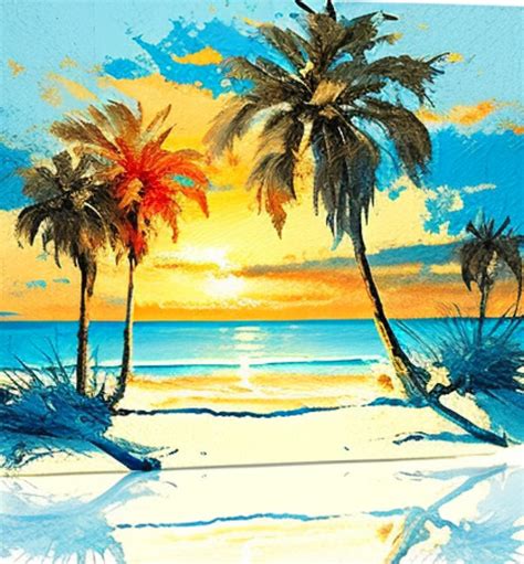 Palms At Sunset Digital Art By John Carothers Fine Art America