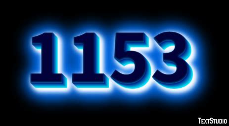 1153 Text Effect and Logo Design Number