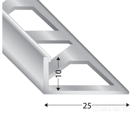 Заказать Алюминиевый Г - образный профиль ПО-Г10мм белый 2,7 м. в Москве