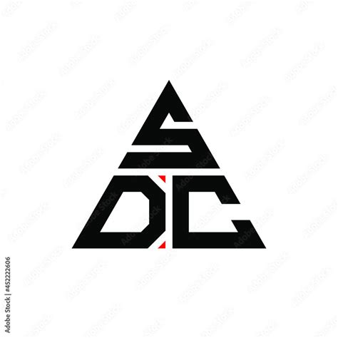 SDC triangle letter logo design with triangle shape. SDC triangle logo ...