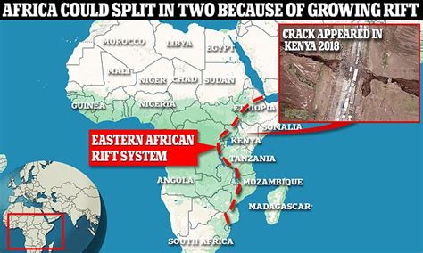 Could Africa Split In Half 2000 Mile Crack Is Widening By One Inch