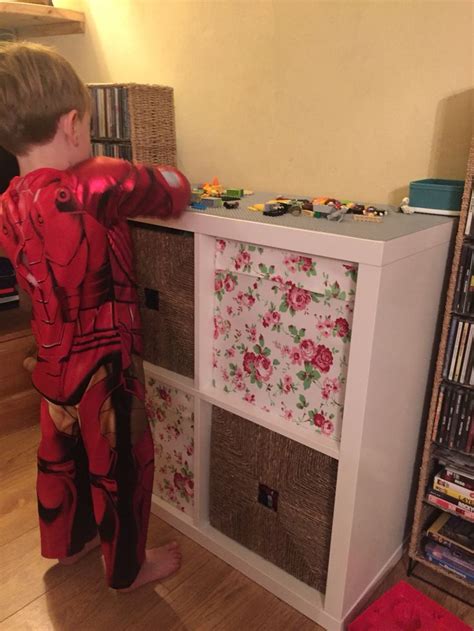 Ikea Kallax Unit With Lego Top For Little Man X Ikea Kallax Unit