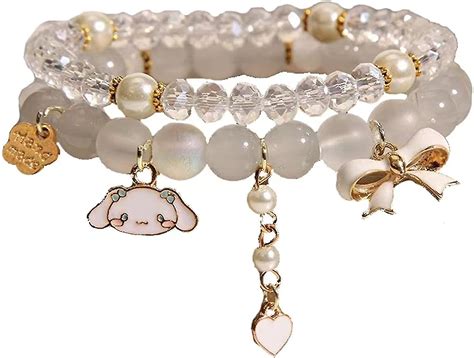 Cinnamoroll Crystal Bead Bracelet Kuromi And My Melody Sanrio Bracelets