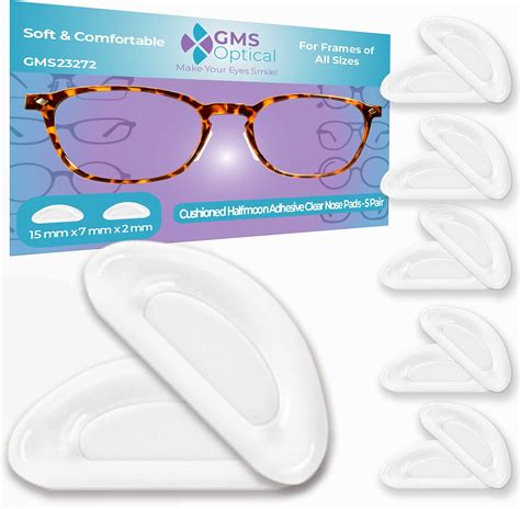 Smarttop Upgraded Eyeglasses Silicone Nose Pads 10pairs 2mm Air Chamber Anti Slip