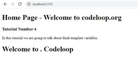 Flask Tutorial - Template Variables in Flask - Codeloop