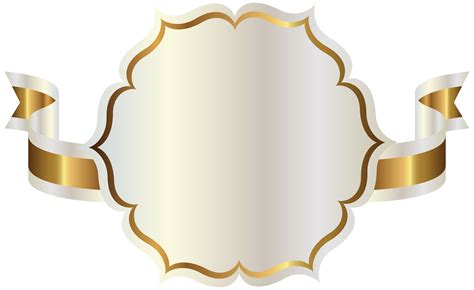 White Label With Gold Ribbon PNG Clipart Gallery Yopriceville High