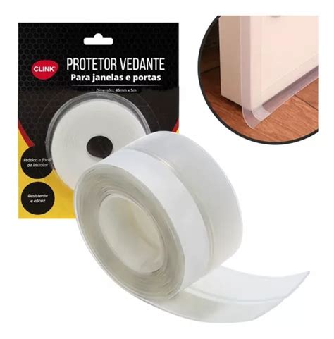 Fita Veda Fresta Porta Janela Transparente Silicone Protetor Frete grátis