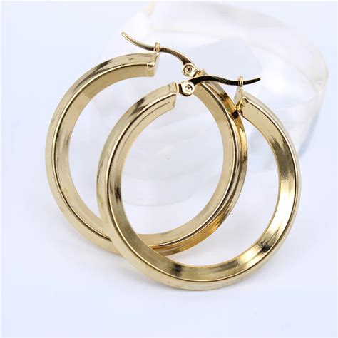 Smooth Diameter Mm Mm Size Stainless Steel Women Hoop Earrings