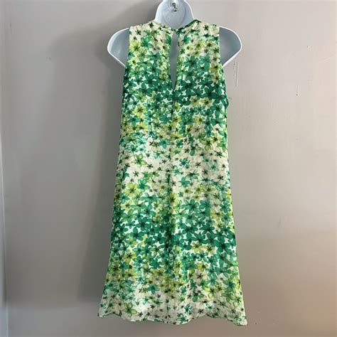 Calvin Klein Dresses Calvin Klein Floral Green Swing Dressfully Lined Poshmark