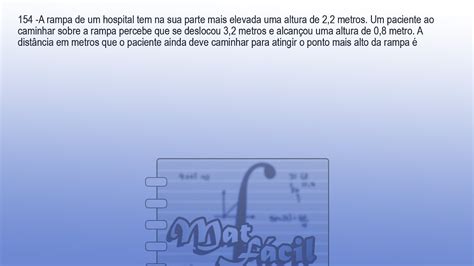 Matem Tica Enem A Rampa De Um Hospital Tem Na Sua Parte Mais