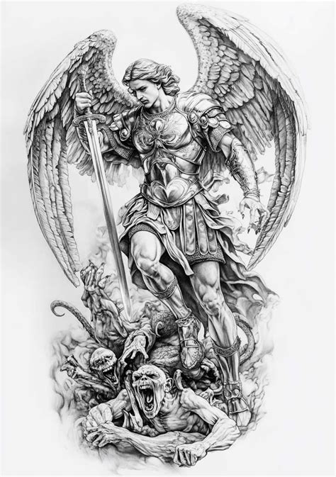 st michael temporary tattoo 1