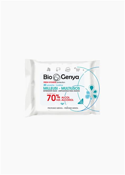 Salviette Igienizzanti Mani Con Alcool 70 BioGenya Biogenya