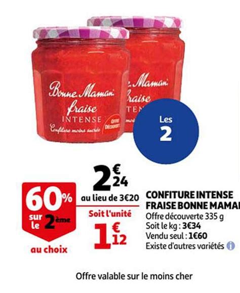 Promo Confiture Intense Fraise Bonne Maman Chez Auchan Icatalogue Fr