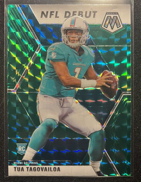 Tua Tagovailoa Panini Mosaic Green Mosaic Rookie Card Sp Ebay