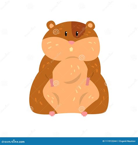 Assento Bonito Do Car Ter Do Hamster Dos Desenhos Animados Ilustra O